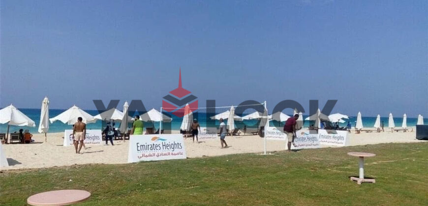 شاليه صف اول علي البحر ،اماريتس هايتس الساحل الشمالي راس الحكمه الكيلو ١٧٩