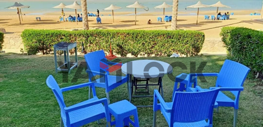 شاليه للايجار اليومى صف اول على البحر قرية بلاجيو