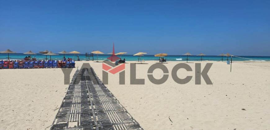 شاليه بحديقة خاصة للبيع بقرية الميراچ الكيلو ٤٢ بالساحل الشمالي