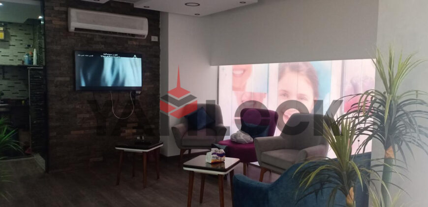 عياده للبيع الحي 8مدينه نصر مؤجره قيمه الايجار 20الف شهريا 130م