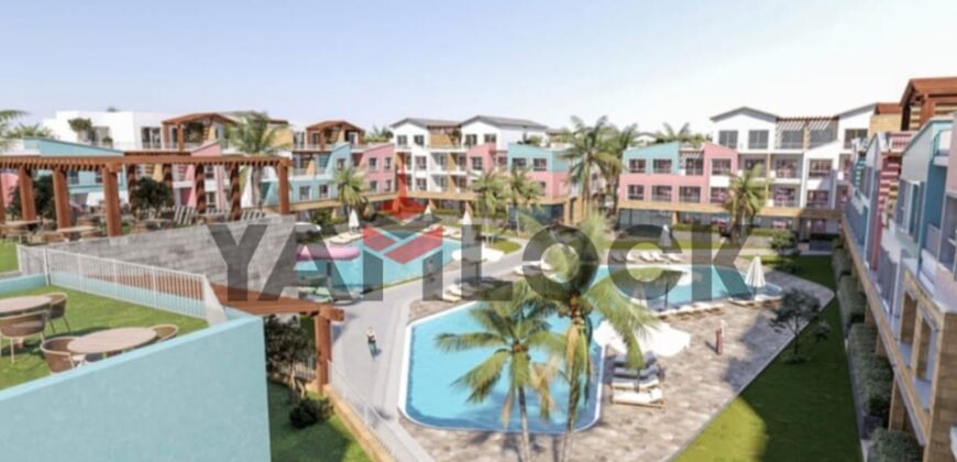 للبيع بدون تشطيب شاليه 65 م² – إطلالة لاجون في الساحل الشمالي – مرسي مطروح