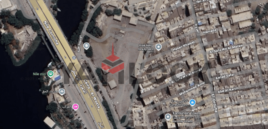 أرض 2325 م² للبيع على كورنيش النيل – المعادي