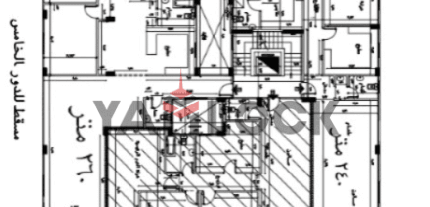 شقة 260 م² للبيع القطعه 43 منطقة 5 اللوتس الشمالي