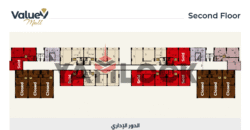 مبنى إداري 46 م² للبيع نصف تشطيب – إطلالة شارع الرئيسي في العبور