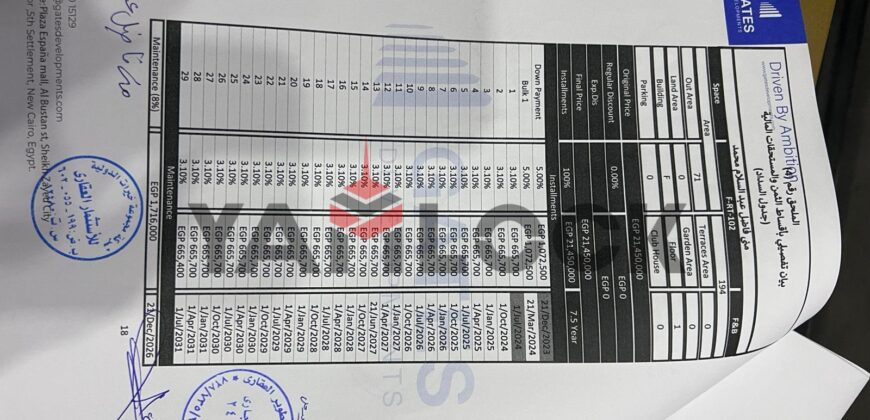 وحده تجاري 194 م² للبيع في Space Mall خلف كمبوند الخمائل