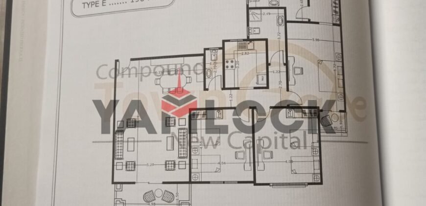 شقة 195 م² للبيع في كمبوند تاون جيت R7 العاصمه الاداريه