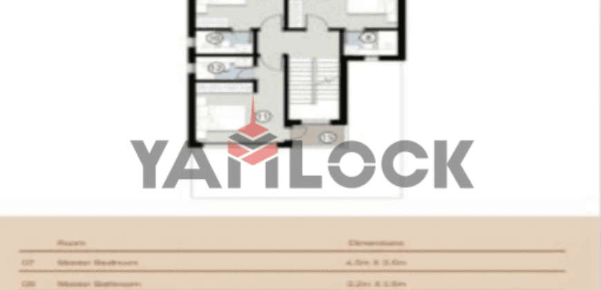 فيلا – تاون هاوس 169 م² للبيع في الساحل الشمالي رقم الوحده ST-I3-005C