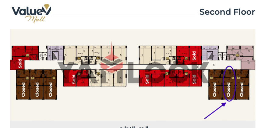 مبنى إداري 46 م² للبيع نصف تشطيب – إطلالة شارع الرئيسي في العبور