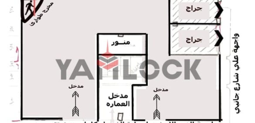 محل تجاري 240 م² للبيع في شارع الجلاء – بورفؤاد