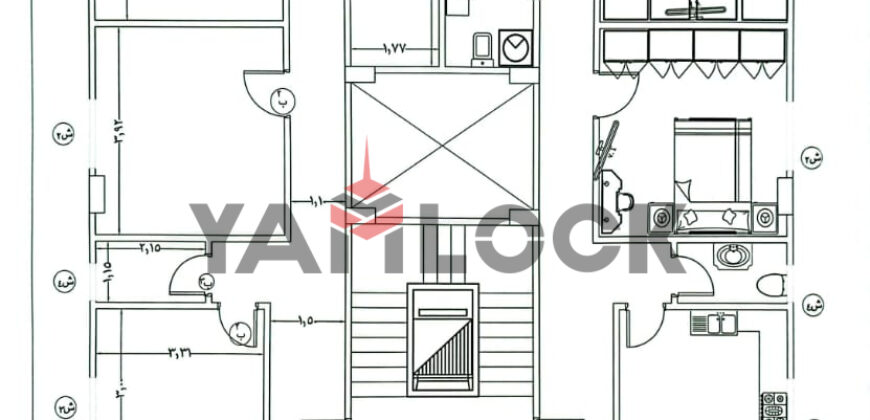 شقة 165 م² للبيع في بيت الوطن الحى الثامن قطعه 61A – التجمع الخامس