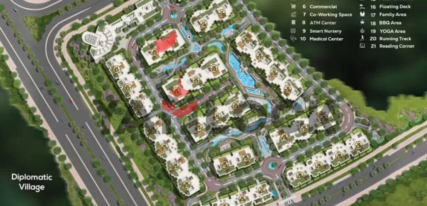 شقة 177 م² للبيع في كمبوند قمري – العاصمة الادارية