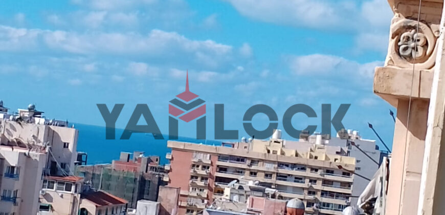 شقة 110 م² للبيع فى زيزنيا شارع مترو ماركت ترى البحر وطريق ابو قير – الاسكندرية