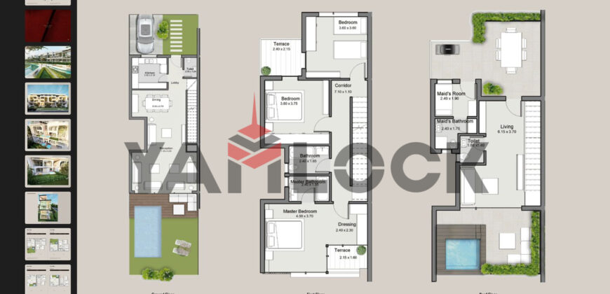 فيلا تاون هاوس 240 م² للبيع بكمبوند THE MEDIAN EGYGAB