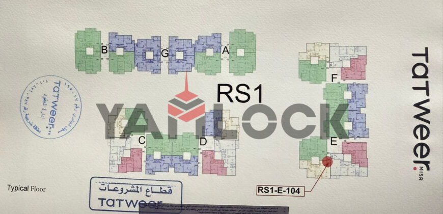 شقة 120 م² للبيع فى تطوير مصر ( ريفرز ) الشيخ زايد