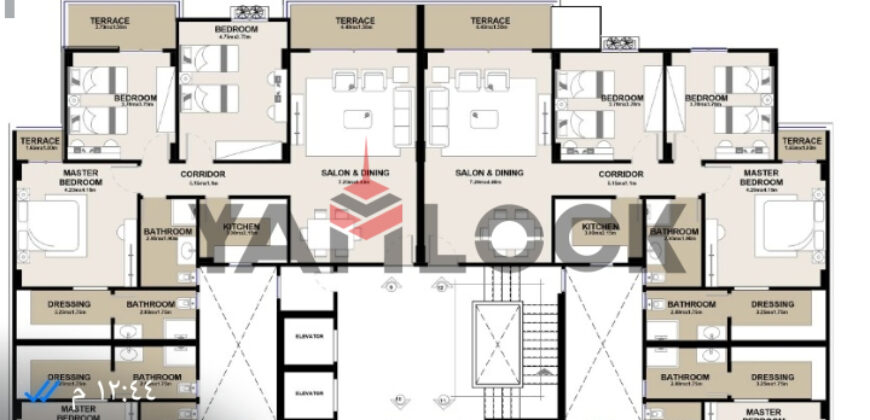 شقة 160 م² للبيع بمنطقة الحي الرابع بيت الوطن – القاهرة الجديدة