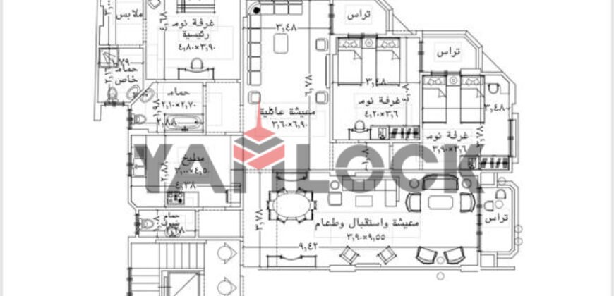 شقة 205 م² للبيع بكمبوند الحي الفرنسي – المنصورة
