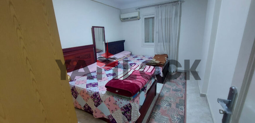 شقة 140 م² للايجار مفروش في شارع اطلس متفرع من الكورنيش مباشره برج الحكمه – الاسكندرية