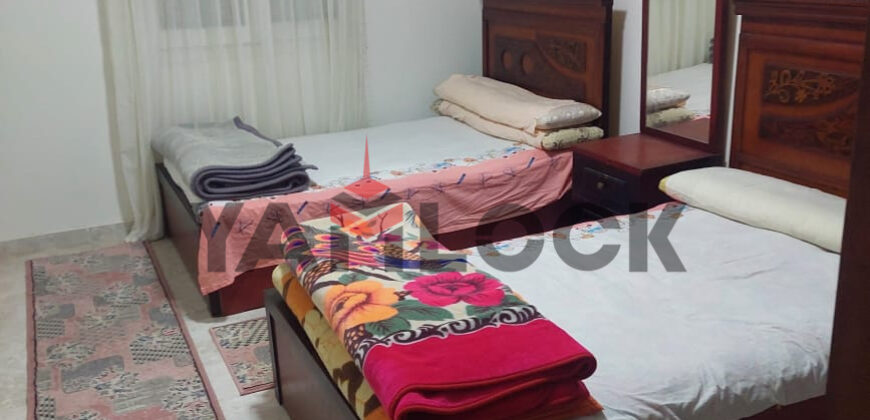 شقة 140 م² للايجار مفروش في شارع اطلس متفرع من الكورنيش مباشره برج الحكمه – الاسكندرية