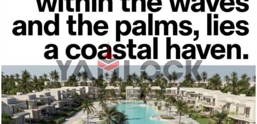 شاليه بجاردن 101 م² للبيع في Seashell Ras El Hekma اول صف علي البحر و اللاجوون