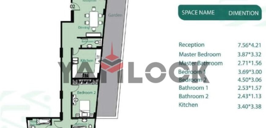 Apartment 170 m² for Sale 3/4 Finished –andalus 2 Main street View in New Cairo – Cairo