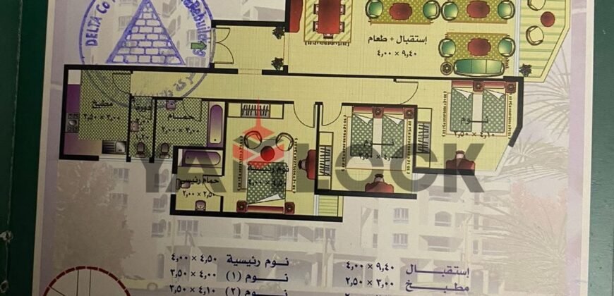 شقة 165 م² للبيع في 601 طريق الحرية زيزينيا عمارة شركة الدلتا – الاسكندرية