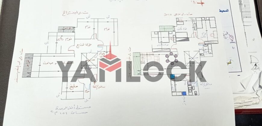 شقة 151 م² للبيع في 8 عمارات البترول شارع عبد المعم سند بجوار نادى التوفيقيه للتنس – المهندسين